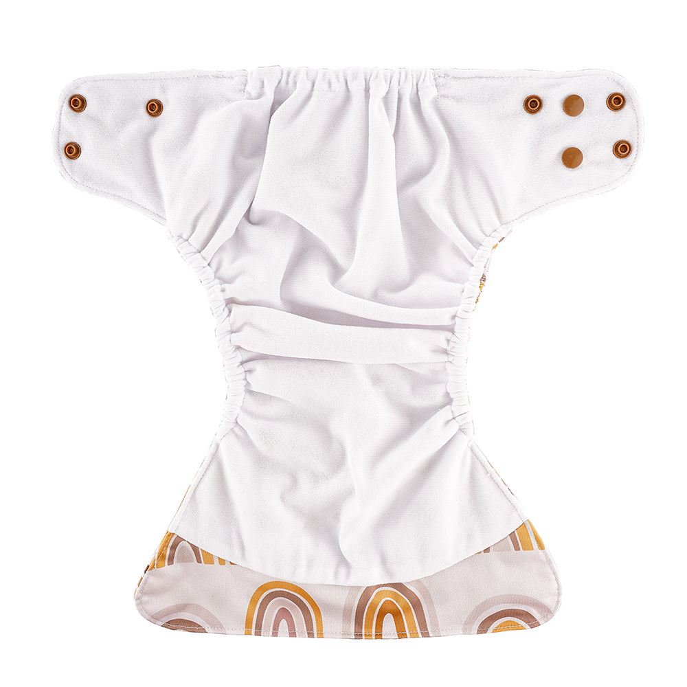 Use the pocket in our cloth nappies to hold your cloth nappy inserts in place and provide a stay dry layer, or simply lay inserts inside the nappy. 