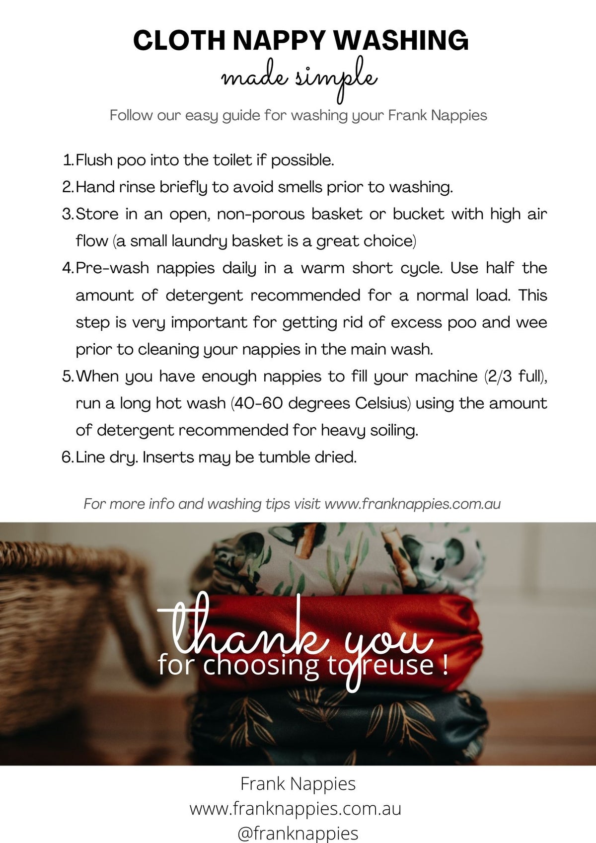 Cloth Nappy Washing Guide FREE