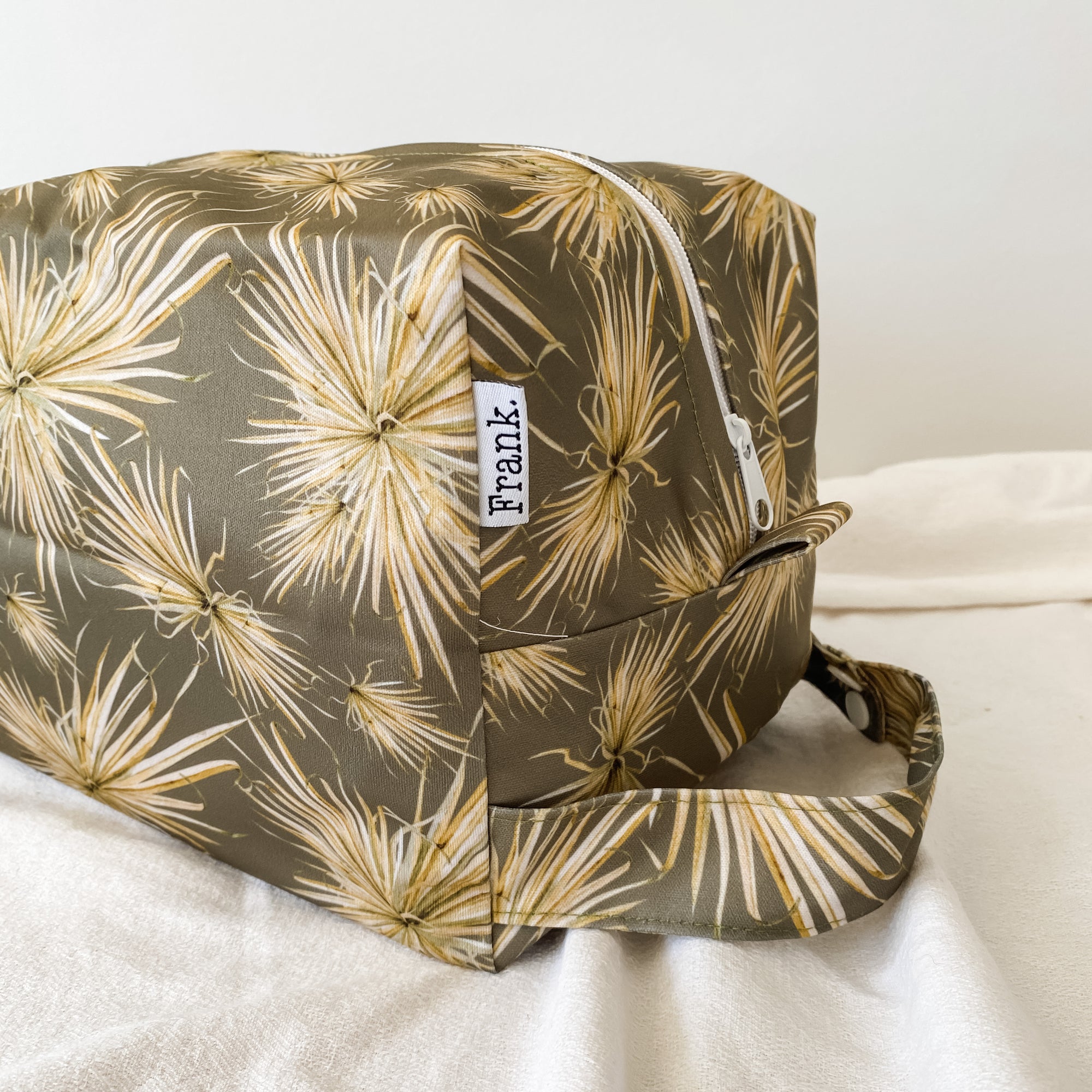 Paradise Palm print pod wet bag for cloth nappies