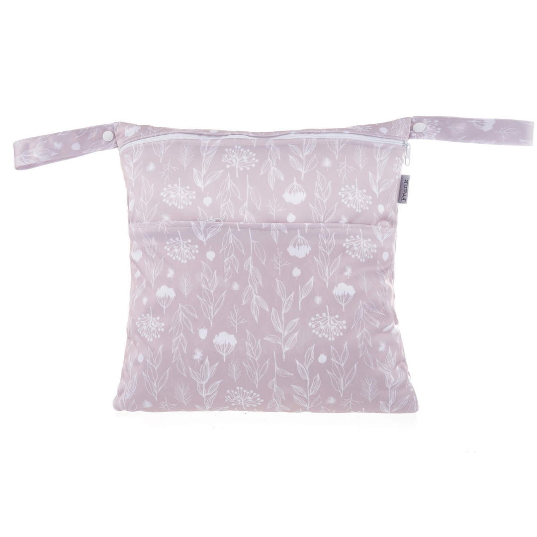 cloth nappy wet bag - native floral print