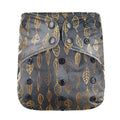 Nature print cloth nappy. Reusable nappies Australia