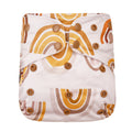 Rainbow cloth nappy. Earth tones. Gender neutral reusable nappies.