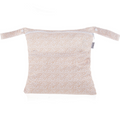 golden daisy print regular nappy wet bag - 2 separate compartments